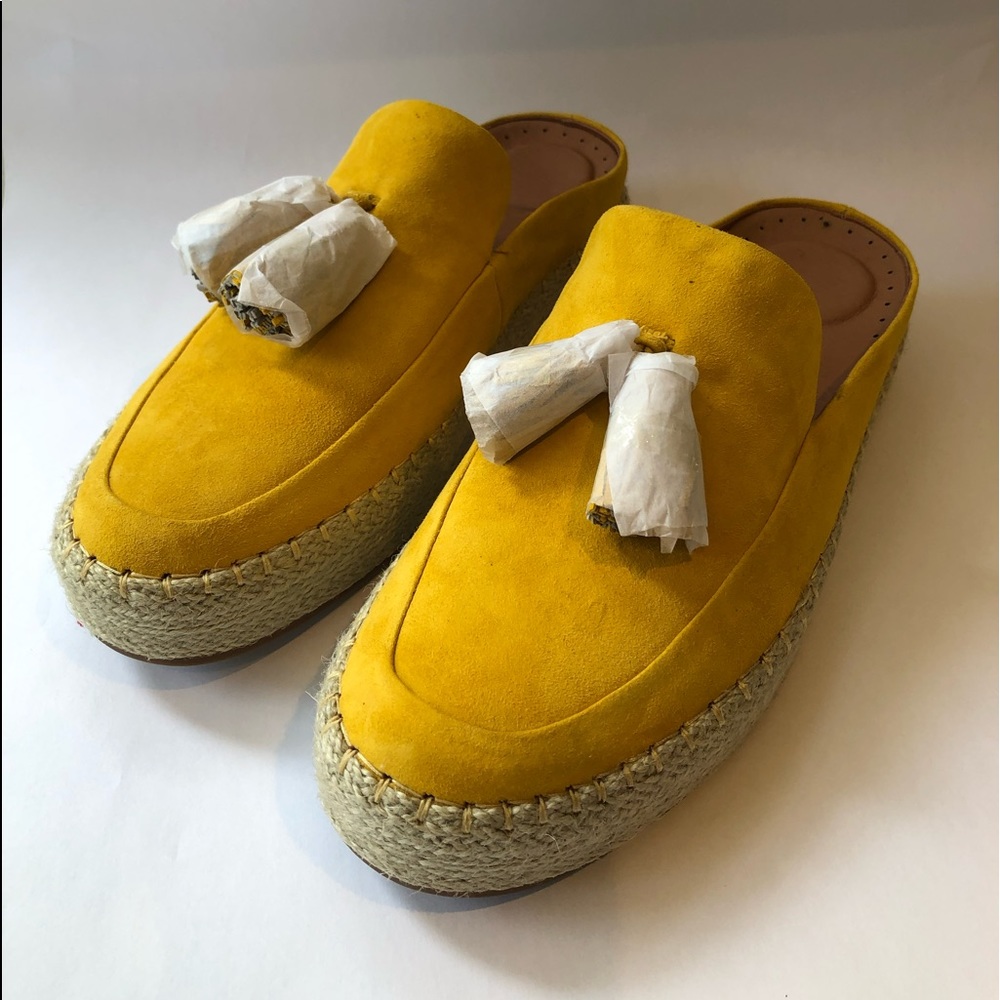 Gentle Souls gold suede mules. Never worn.